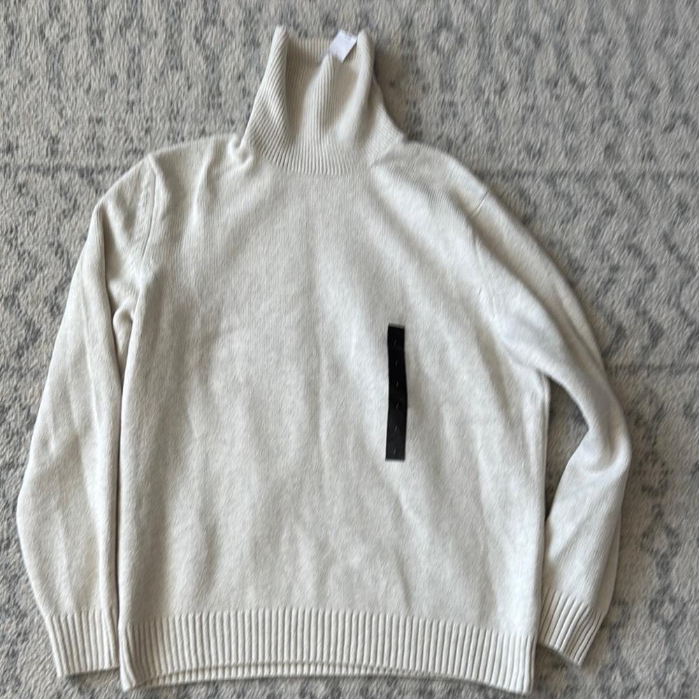 Banana Republic Cream Turtleneck Sweater New